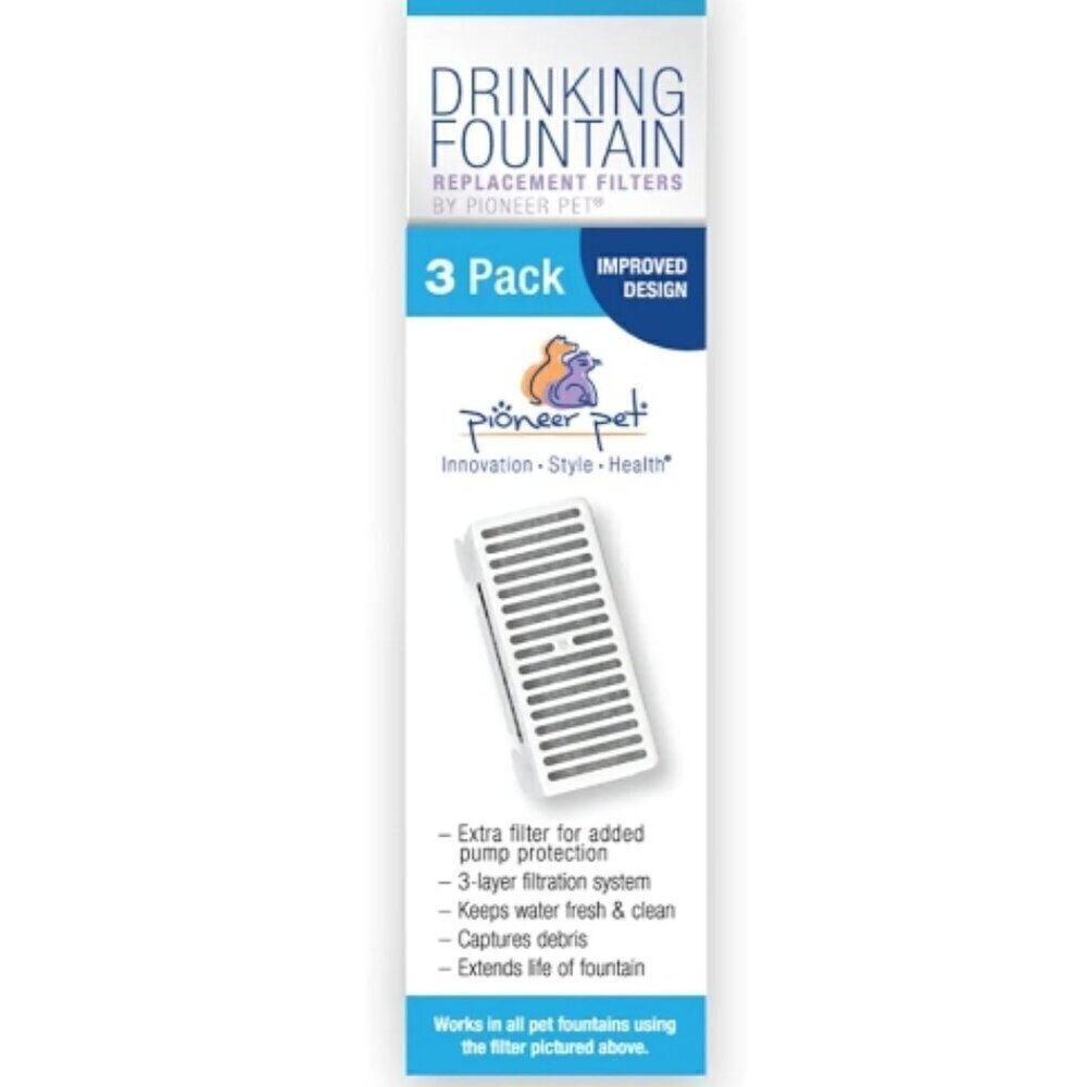 Pioneer Pet 3 Pack Drinking Fountain Replacement Filters
